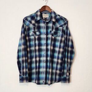 Cody James Men's Long Sleeve Snap Button Shirt Size Medium